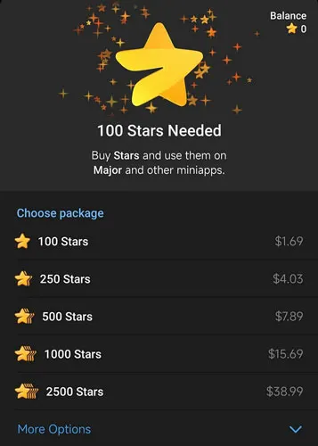 Telegram stars price