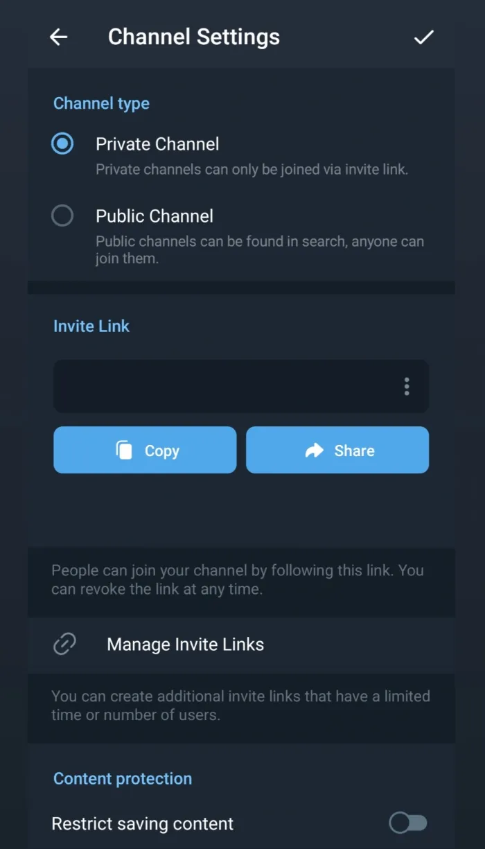 Changing private channel to public