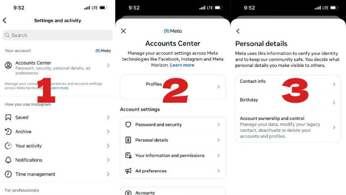 Delete Instagram account on iOS-step1
