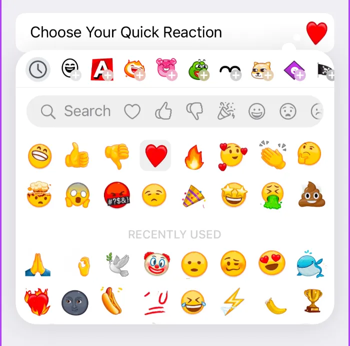Telegram Reactions on Messages