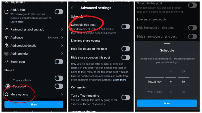 schedule Instagram posts natively on Instagram 