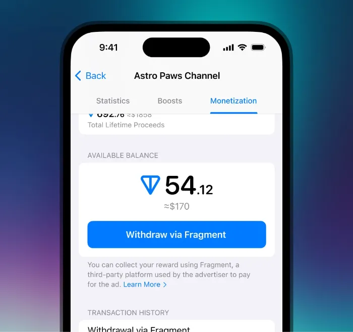 Making money from Telegram channels