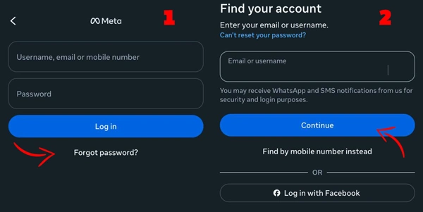 Recover an Instagram account without password
