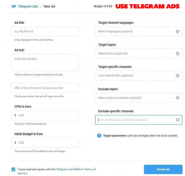 use telegram ads
