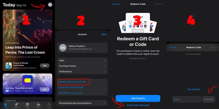 redeem apple gift card